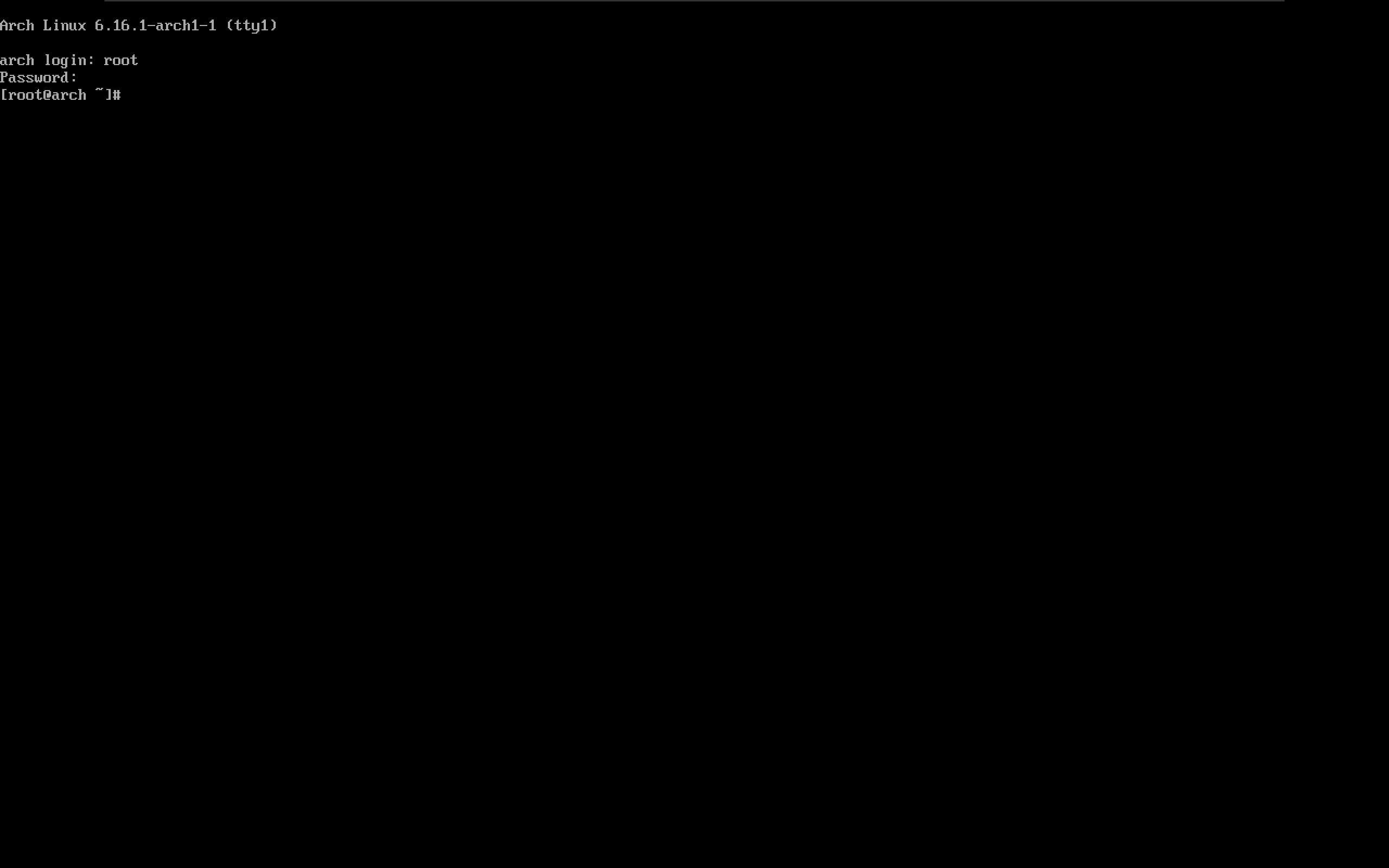 成功安装 Arch Linux